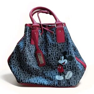 Bradford Exchange Disney Forever Mickey Mouse Monogram Shoulder Bag Red‎ Grey